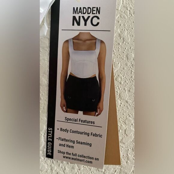 Madden NYC New Women's White Double Layer Corset Top Size XL Extra Large Casual - Picture 7 of 7